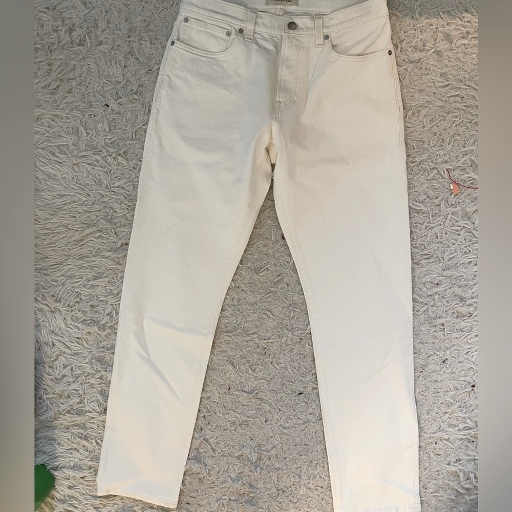 Madewell men’s 1991 straight fit stretch jeans white